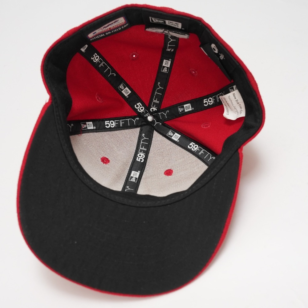 New Era 59FIFTY Los Angeles Angels Youth 6 3/8 Red‎ Fitted MLB On Field Cap - Picture 6 of 9